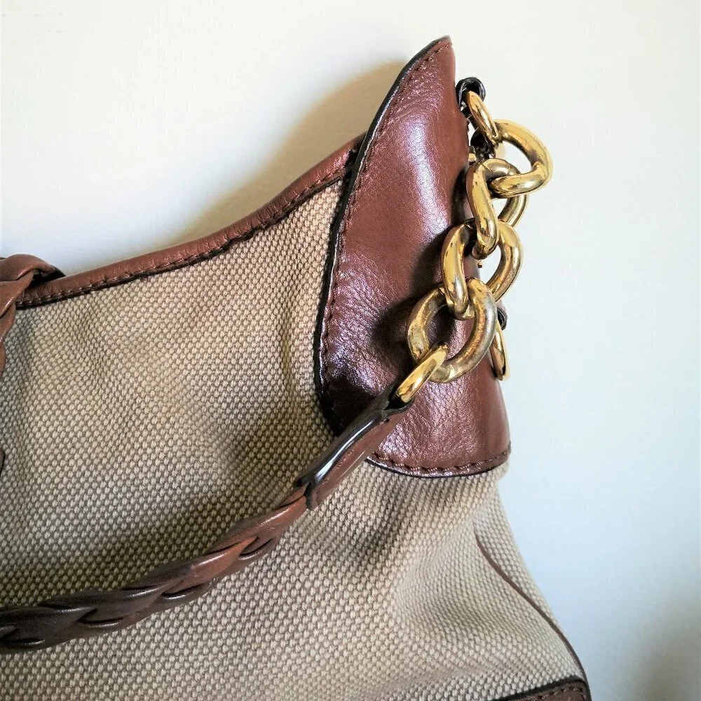 Vintage Michael‎ Kors Greenwich Hemp Mocha Shoulder Bag